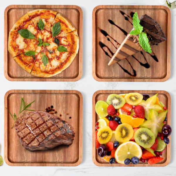 Square Wooden Serving Tray