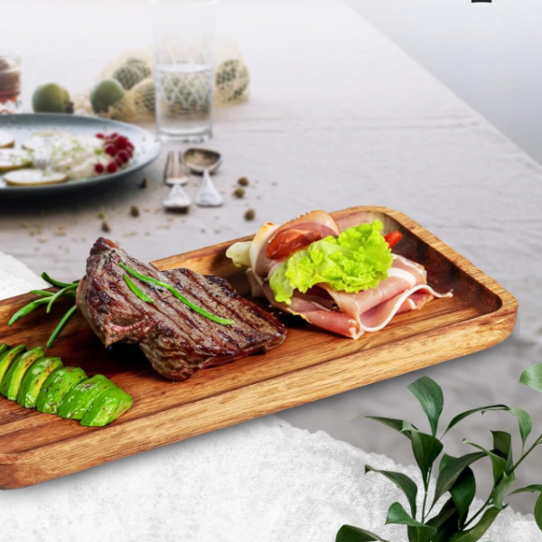 Wooden Serving Tray Set