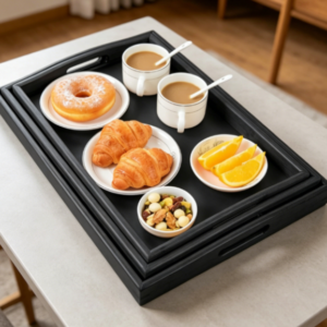 Bamboo Serving Tray Set