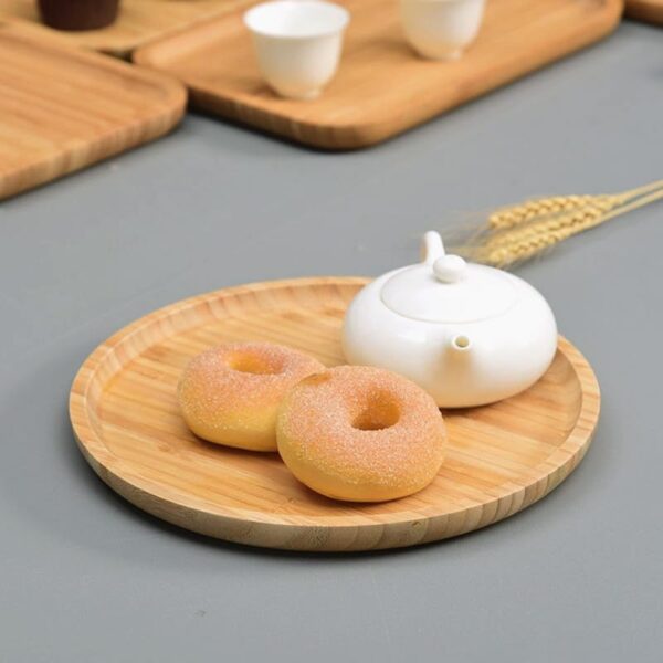 Round Bamboo Serving Tray